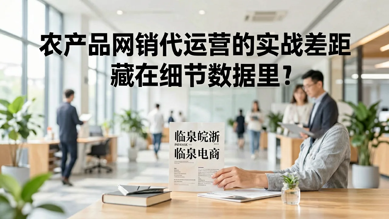 农产品网销代运营的实战差距,藏在细节数据里